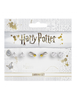 Harry Potter Deathly Hallows Stud Earring Set