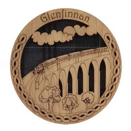 Glenfinnan Wooden Round Coaster