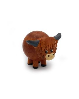 Small Wooden Highland Cow Ornament