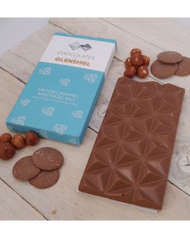 Chocolates of Glenshiel Salted Caramel & Hazelnut Chocolate Bar
