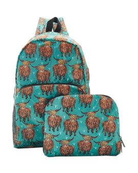Eco Chic Highland Cow Backpack 