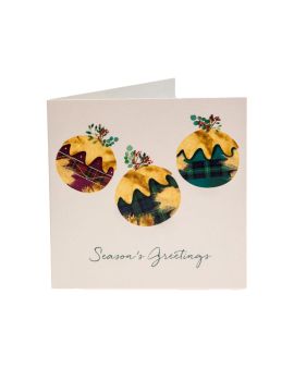 Pack of 10 Christmas Cards with Christmas Puddings Design
