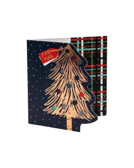 Pack Of 8 Premium Christmas Cards With Christmas Tree Design