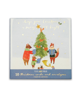 Festive Gathering Christmas Cards Pack of 10