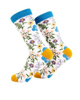 Women's Bamboo Socks with Floral Pattern