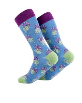 Men's Bamboo Socks with Thistle Pattern