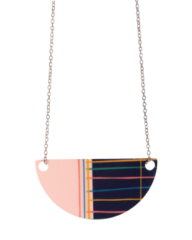 Pink Castle Inspired Arc Tartan Necklace - Small