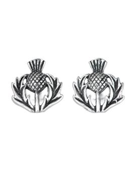 Scottish Thistle Stud Earring Sterling Silver