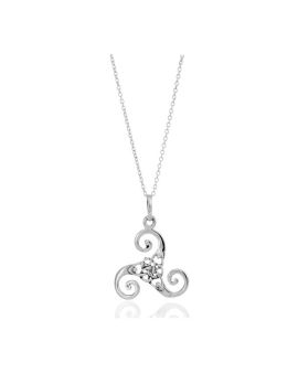Sterling Silver Celtic Triskele Knot Necklace