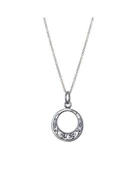Sterling Silver Small Round Knotwork Necklace