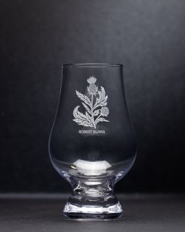 Glencairn Crystal Whisky Glass - Robert Burns Thistle
