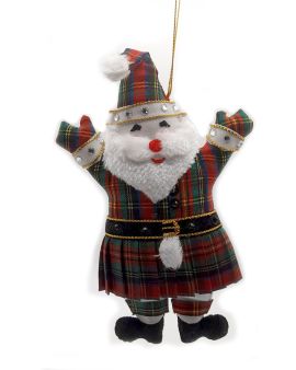 Father Christmas in a Kilt Christmas Decoration