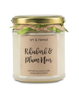 Rhubarb & Plum Noir Candle from Ivy & Twine
