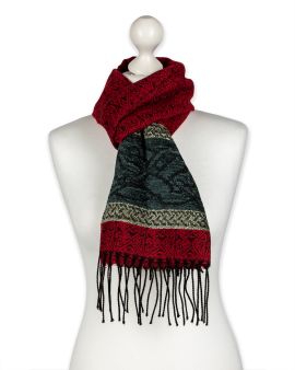 Celtic Scarf in Red with Celtic Dog Design