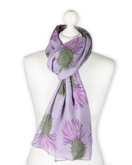 Lilac Thistle Cotton Scarf - Concept Bloom