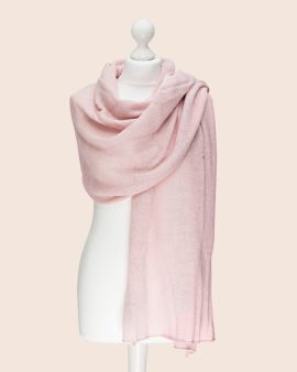Luxury Shawl Made from Alpaca in Pale Pink