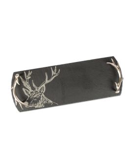 Small Slate Serving Tray - Stag Design