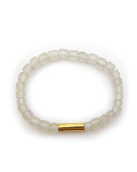 Just Trade Recycled Glass Bracelet - Mist