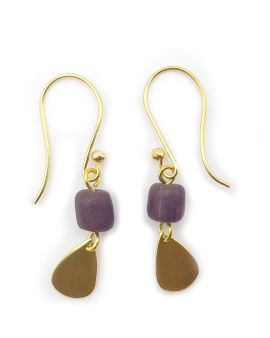 Just Trade Recycled Glass Earrings - Heather