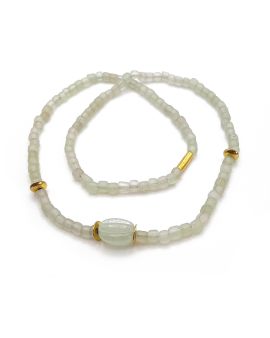Just Trade Recycled Glass Necklace - Mist