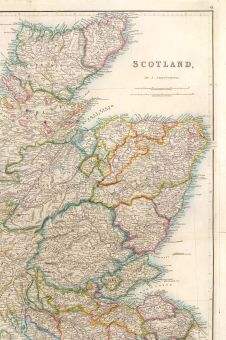 Scotland Map Tea Towel by Block Art